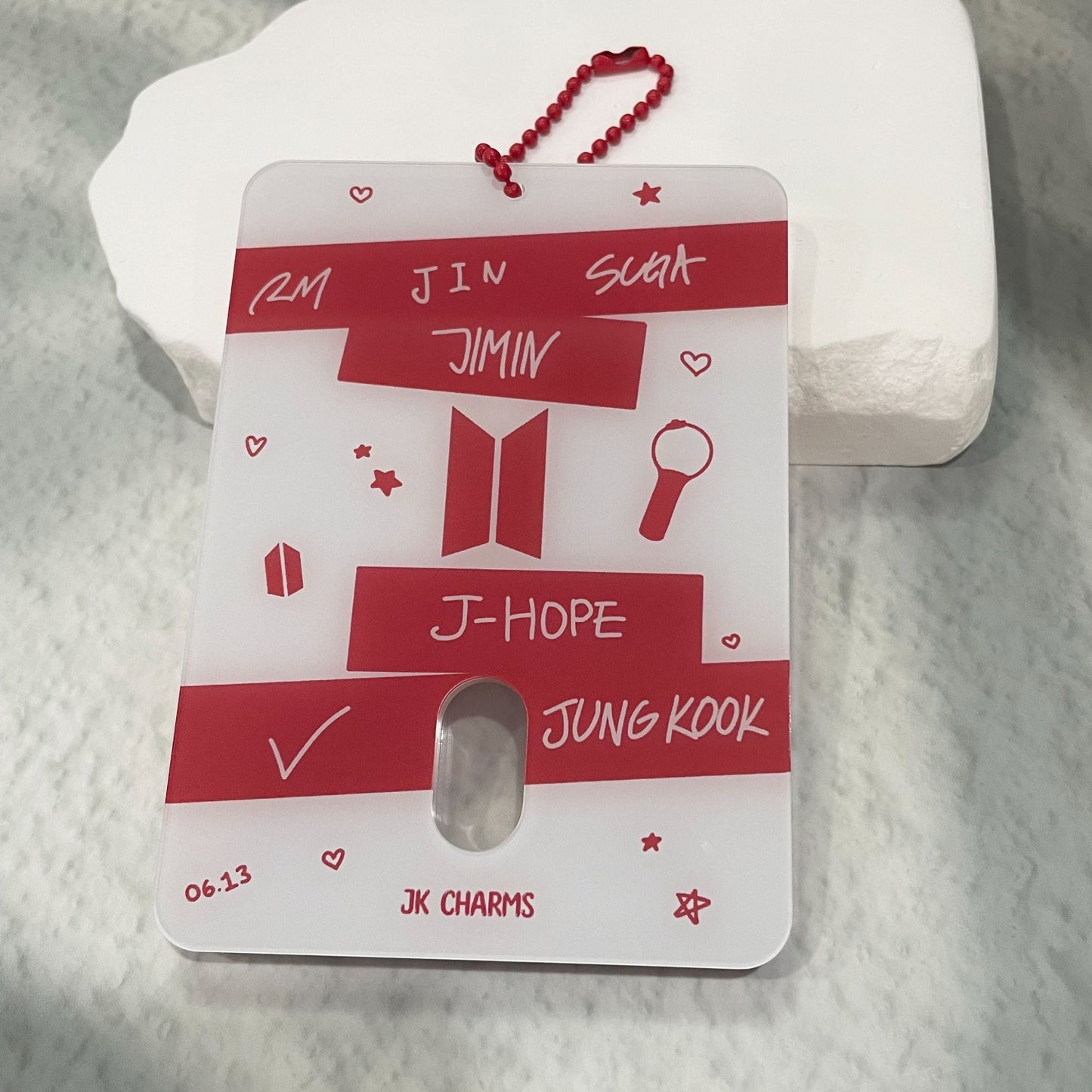 BTS Arirang World Tour Acrylic Photocard Holder Keychain