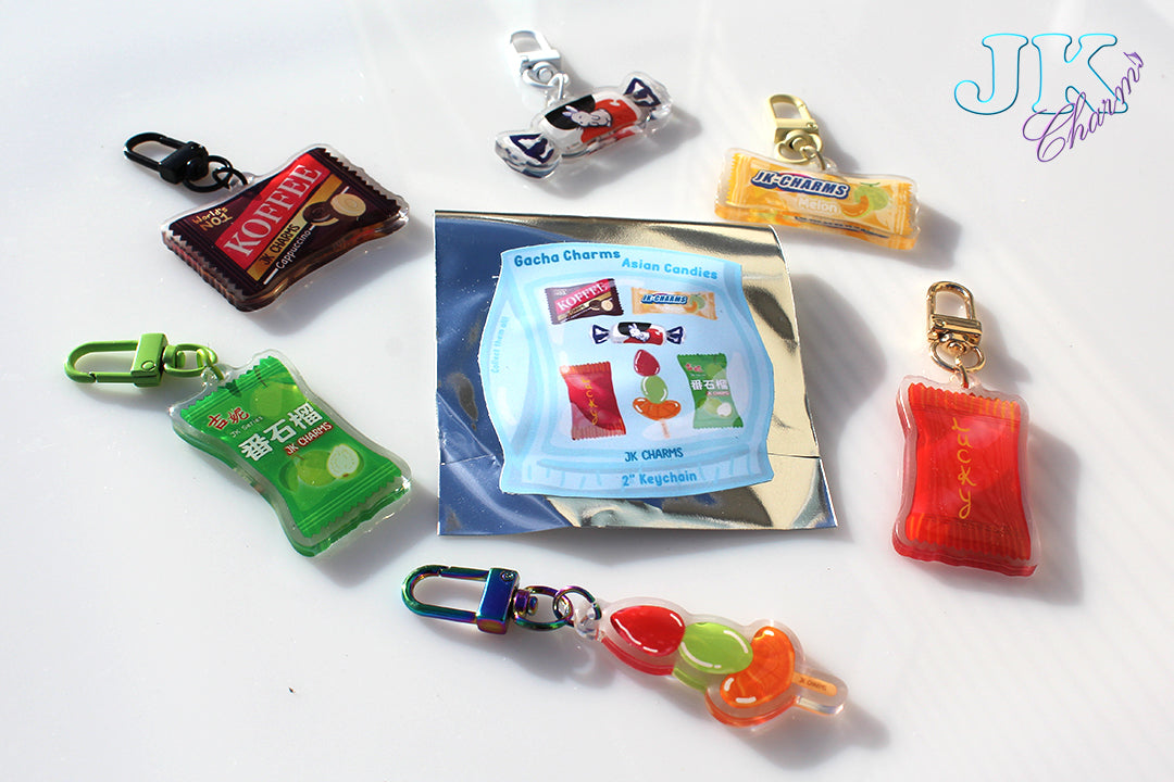 Mystery Gacha Charms | Acrylic Keychains | Asian Candies