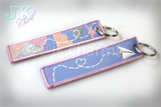 Clouds-Paper Airplane | Keytag