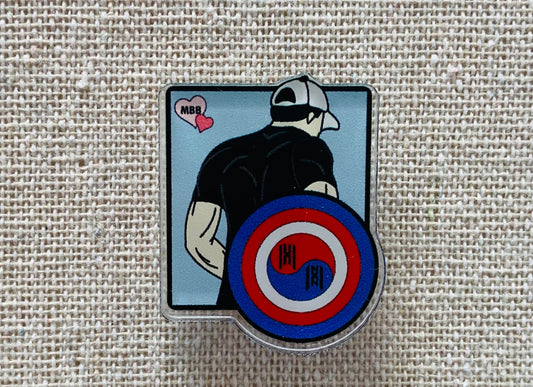 Monsta X Wonho Captain Korea Acrylic Pin